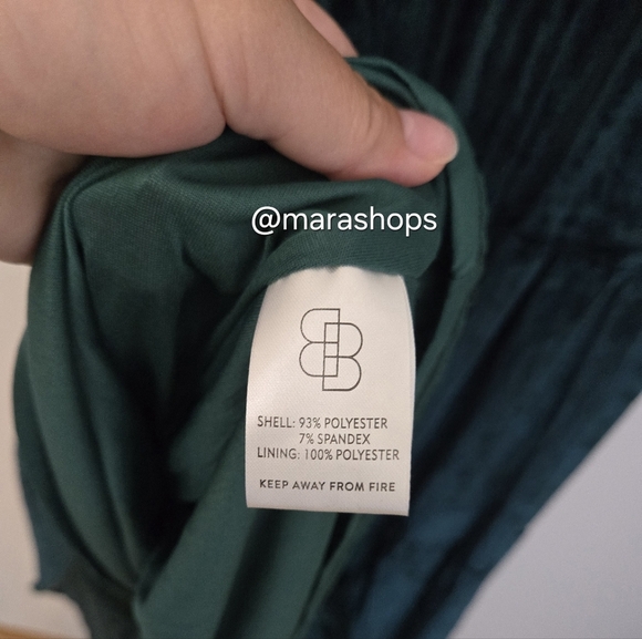 Baltic Born Vivaldi Smocked Velvet Midi Dress Green - Picture 7 of 9